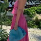 Blue/Pink Fashion Two Piece Suit Elegant Wedding Guest Party Dress Holiday Dress nv5334