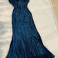 Blue fashion elegant exquisite beaded halter long chiffon backless ball gown evening dress party dress nv3665
