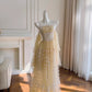Yellow sweet elegant exquisite similar long chiffon homecoming dress prom dress evening dress party dress nv4134