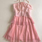 Pink Fashion Sweet Strapless Multi-layer Short Mini Chiffon Birthday A-line Party Dress Homecoming Dress nv3905