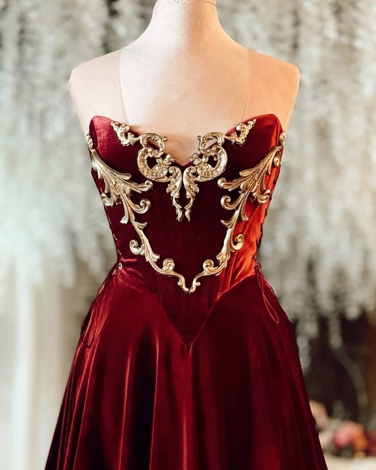 Burgundy Vintage Velvet Long Ball Gown Evening Dress Party Dress nv4848