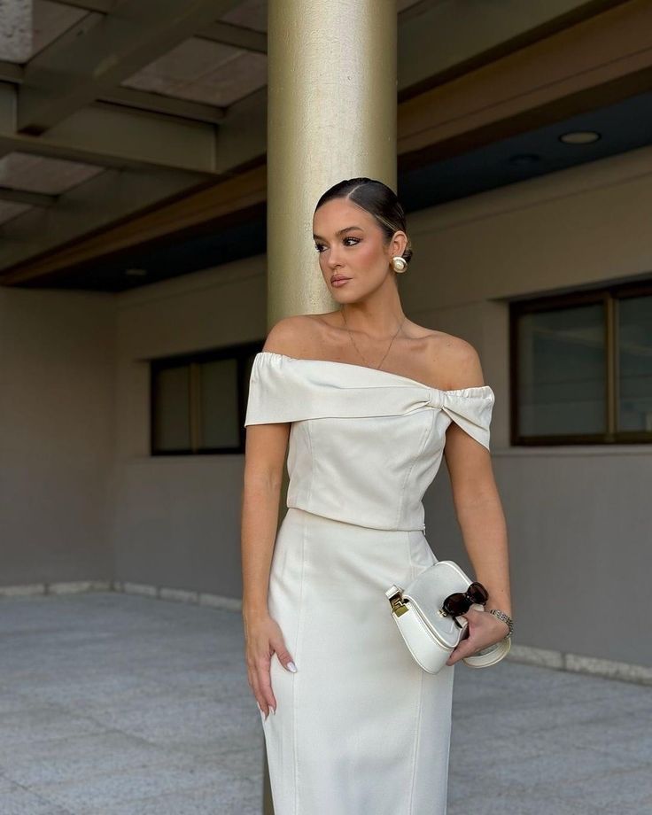 Robe de soirée longue en satin blanc à épaules dénudées, simple et élégante, robe de soirée nv2342