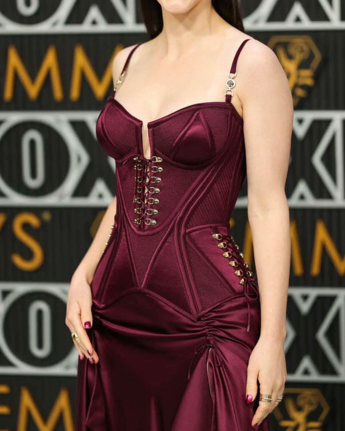 Kirsche Satin Retro Mode Korsett lange Satin Ballkleid Abendkleid Partykleid sexy und elegant nv5062