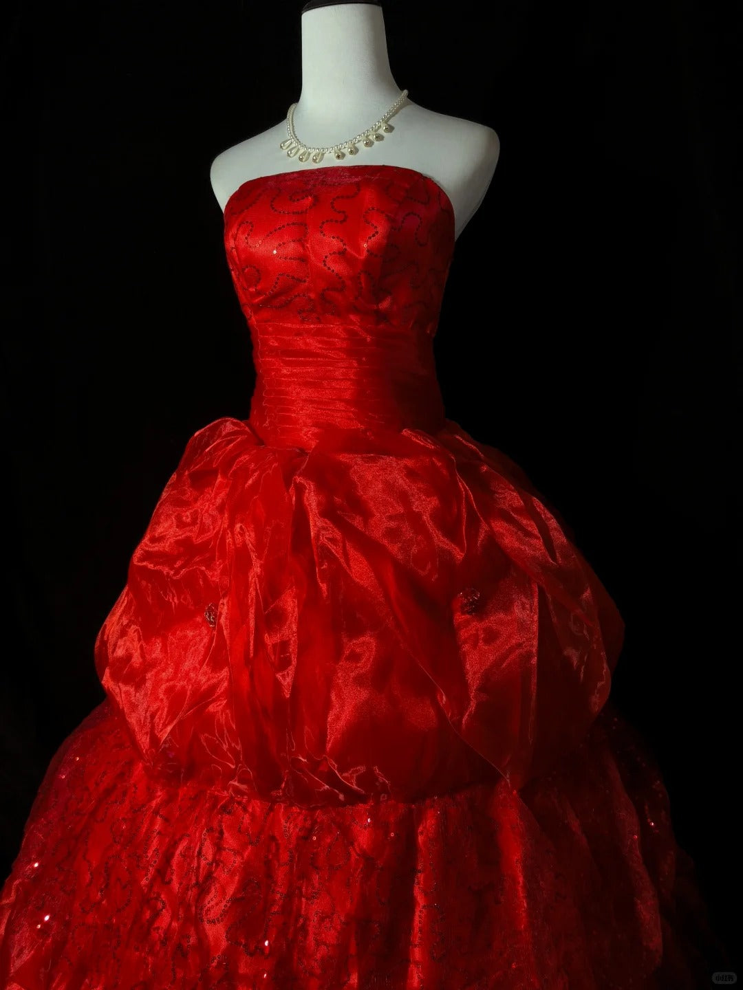 Gold Elegant Long Satin Ball Gown Evening Dress nv4782