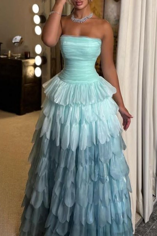 NiceVestidos--Elegant Tulle Long Prom Dress Ball Gown NV5868