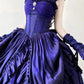 Purple Vintage Fashion Elegant Long Satin Floor Length Ball Gown Evening Dress Party Dress nv4193