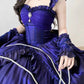 Purple Vintage Fashion Elegant Long Satin Floor Length Ball Gown Evening Dress Party Dress nv4193