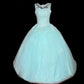 Blaues elegantes langes Spitzen-Tüll-Ballkleid-Abendkleid nv4922