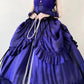 Purple Vintage Fashion Elegant Long Satin Floor Length Ball Gown Evening Dress Party Dress nv4193