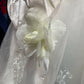 Ivory White Gorgeous Fashion Elegant Floral Exquisite Beading lace Long Satin Tulle Ball Gown Evening Gown Wedding Dress nv4063