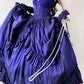 Purple Vintage Fashion Elegant Long Satin Floor Length Ball Gown Evening Dress Party Dress nv4193