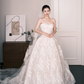 Vintage Lace Ball Gown Wedding Dress Off The Shoulder Long Sleeve Bridal Gown  NV7242