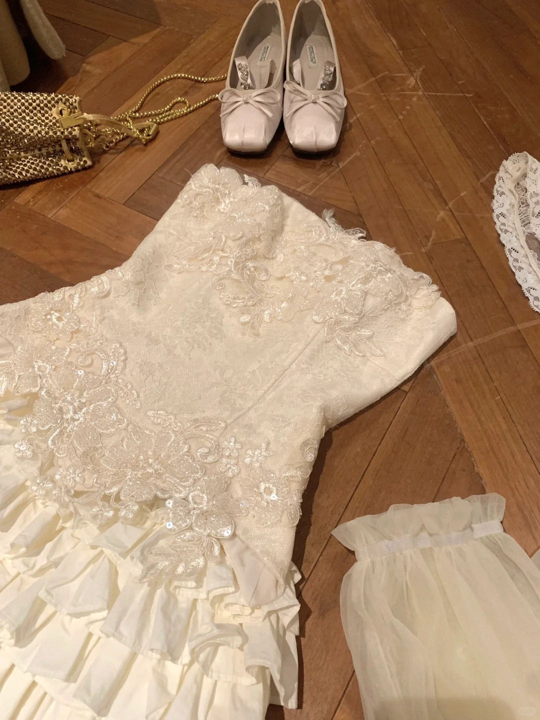 Ivory Sweet Beaded Short Tulle Homecoming Dress Prom Dress Birthday Dress nv4519