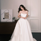 Sweetheart Satin A Line Wedding Gown with 3D Flowers  NV7303