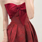 NiceVestidos-Red Floral Long Satin Prom Dress Graduation Gown nv5532