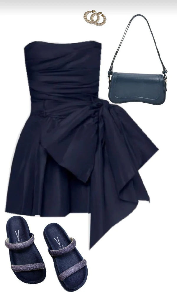 Navy blue off-the-shoulder fashionable short satin homecoming dress birthday party dress nv5279