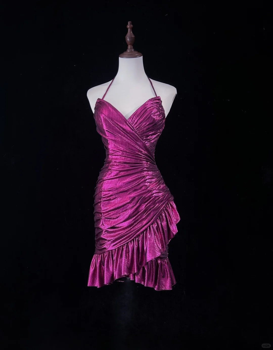 Rosa Homecoming-Kleid Spaghettiträger Kurzes Partykleid nv4224