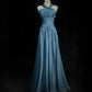 Blue long chiffon Prom Dress evening gown bridesmaid dress nv4395