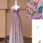 Pink Luxury Beaded Heavy Elegant Fashion Long Tulle Prom Dress Evening Dress Party Dress nv4741