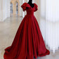 Red Fashion Elegant long satin prom dresses evening dress Party Dress nv3414