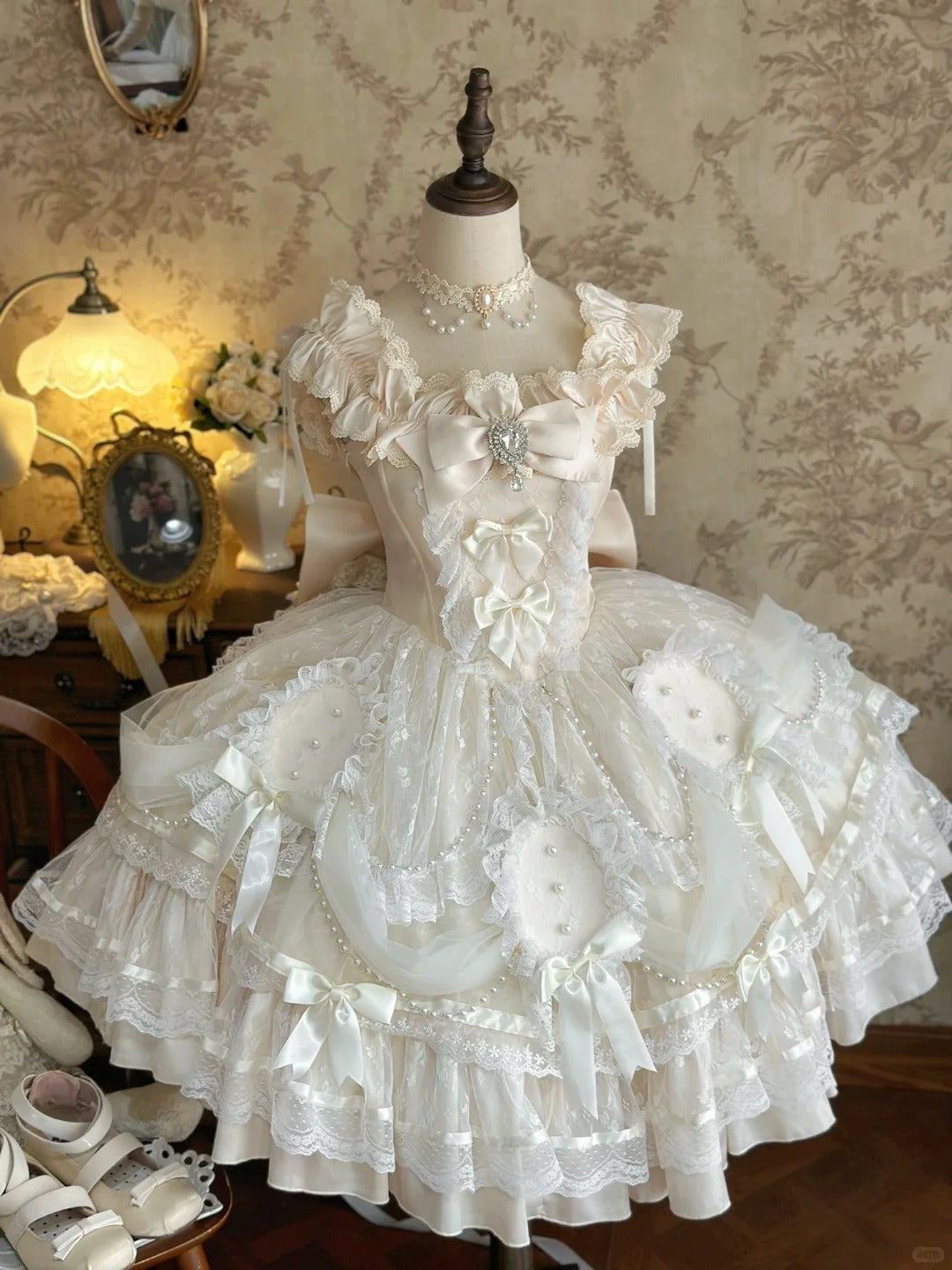 NiceVestidos-🩰Vintage White Bow Short Tulle Princess Homecoming Dress Birthday Party Dress nv5531