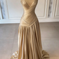 NiceVestidos-_ Evening Gown Blue Satin Floor-Length Evening Gown NV5951