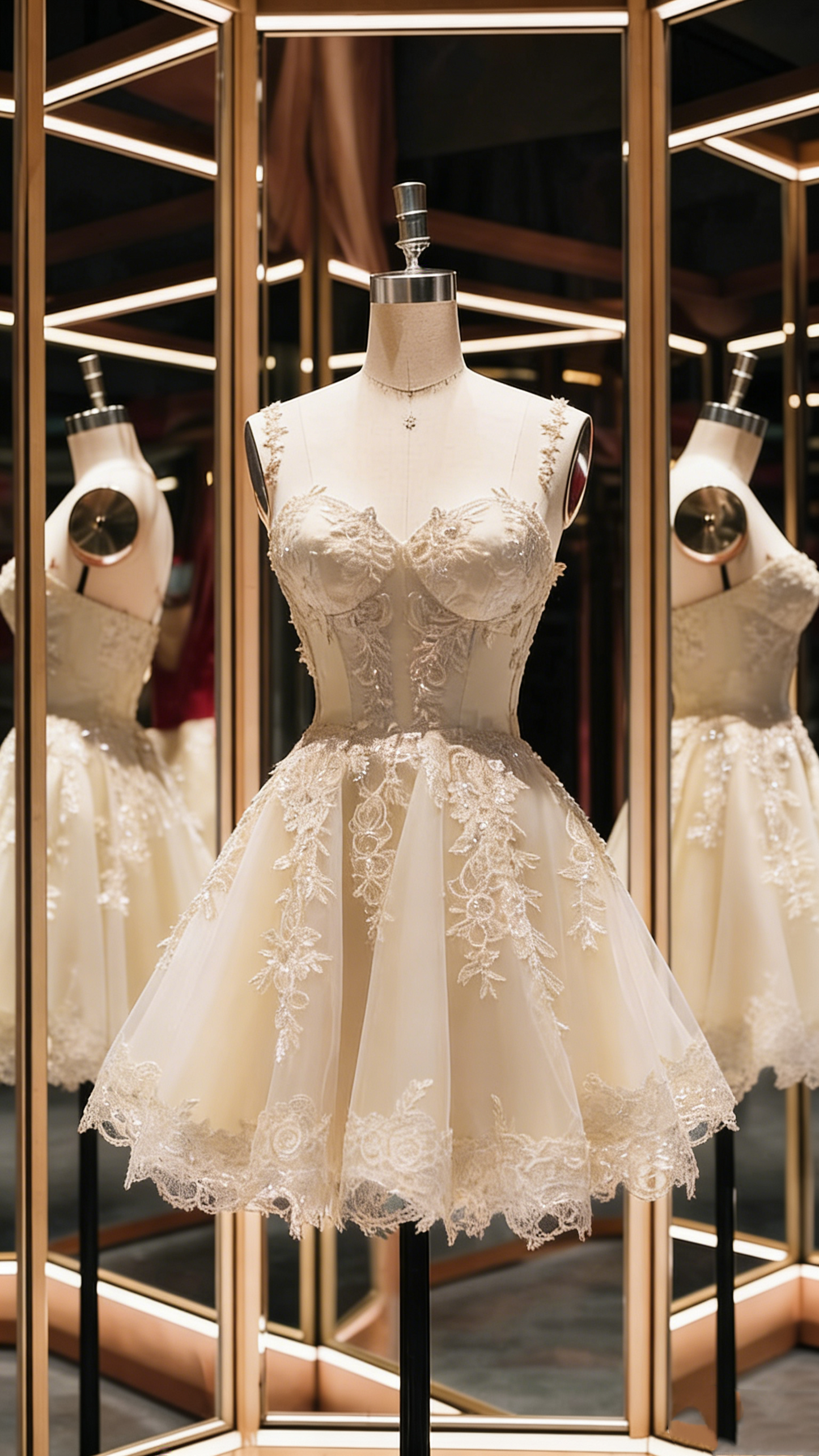 Red Lace Appliqué Spaghetti Strap Short Tulle Back-To-School Dress/Birthday Party Dress Nv4932