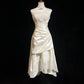 Ivory White Sparkling Homecoming Dress Exquisite Beaded Short Satin Ball Gown Evening Dress nv4382