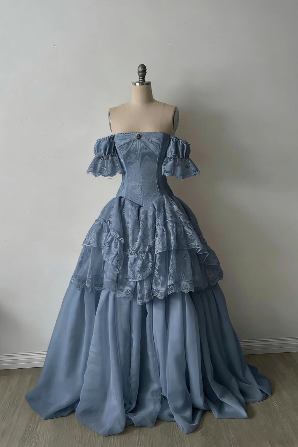 Weißes, kurzes, zartes Spitzenkleid, langes Brautkleid NV6689