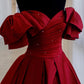 Red Fashion Elegant long satin prom dresses evening dress Party Dress nv3414