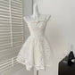 White/Black Homecoming Dress Short Lace Prom Dress Evening Dress nv4383