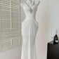 White Elegant Long Halter Neck Rhinestone Homecoming Dress Birthday Party Dress Prom Dress Evening Dress nv4632
