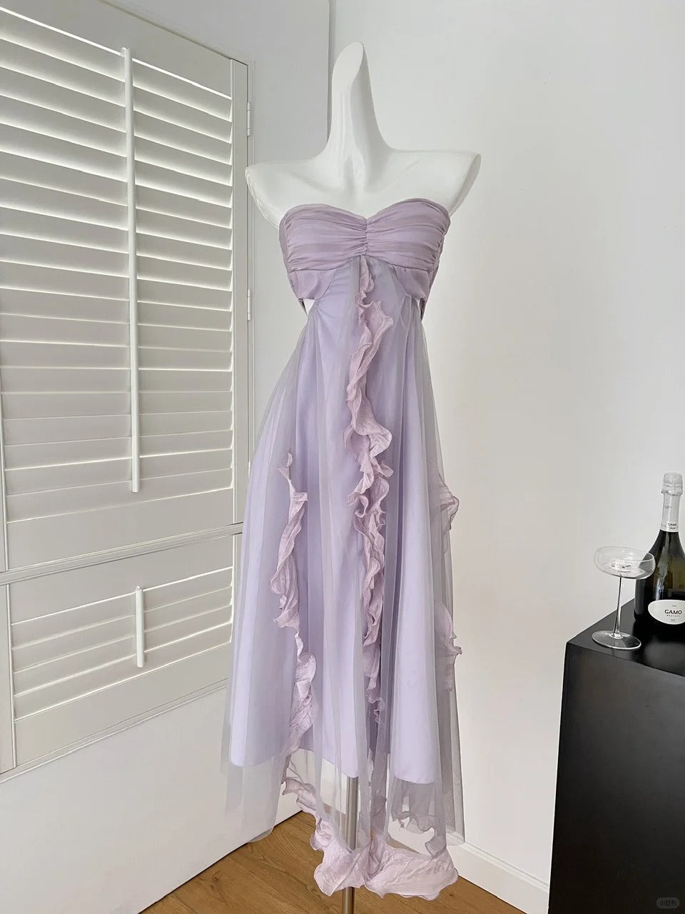 Purple sweet long chiffon homecoming dress prom dress evening dress birthday dress nv4639