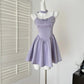 Purple Sweet Short Satin Homecoming Dress Prom Dress Evening Dress Birthday Dress nv4637