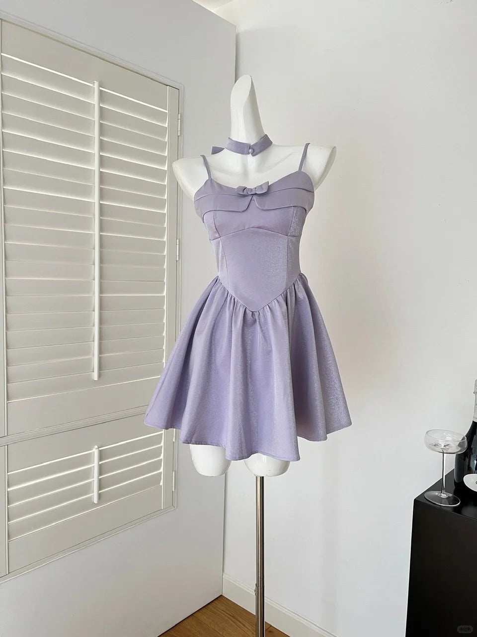Purple Sweet Short Satin Homecoming Dress Prom Dress Evening Dress Birthday Dress nv4637