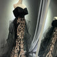Black Gorgeous Gold Long Ball Dress NV6623