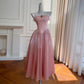 Pink Vintage Sweet Satin Homecoming Dress Prom Dress Birthday Party Dress Evening Dress nv4673
