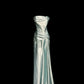 Mint Green Elegant Long Satin Ball Gown Evening Dress Party Dress nv4197