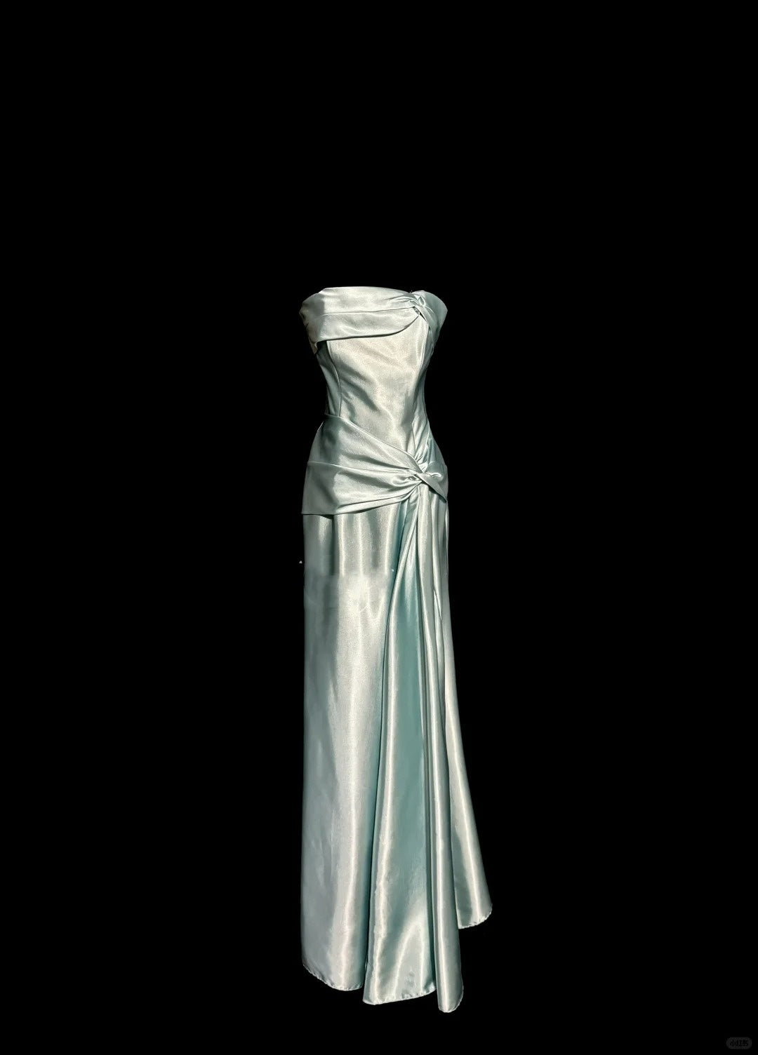 Mint Green Elegant Long Satin Ball Gown Evening Dress Party Dress nv4197