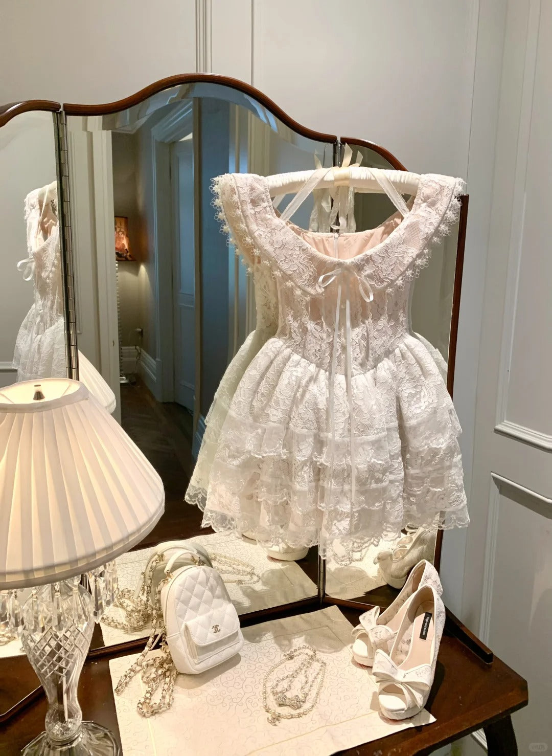 Pink Sweet Short Lace Homecoming Dress Birthday Party Dress nv4936