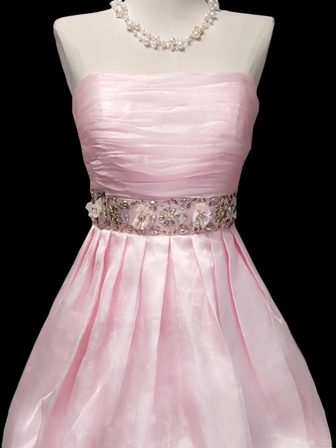 Pink Beaded Fashion Chiffon Short Homecoming Dress Birthday Dress nv5240