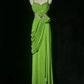 Green Olive-Colored Long Dress  NV6864