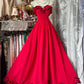 Retro rotes, modisches, langes Chiffon-Ballkleid nv5428