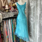 Blue elegant simple vintage long chiffon homecoming dress prom dress party dress nv4622