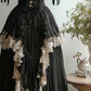Black Vintage Lace Tulle Long Homecoming Dress Prom Dress Evening Dress Birthday Party Dress nv4718