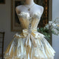 Yellow lace tulle short homecoming dress prom dress evening dress birthday party dress nv4717
