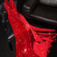 Red shiny elegant sexy long ball gown evening dress party dress nv4684