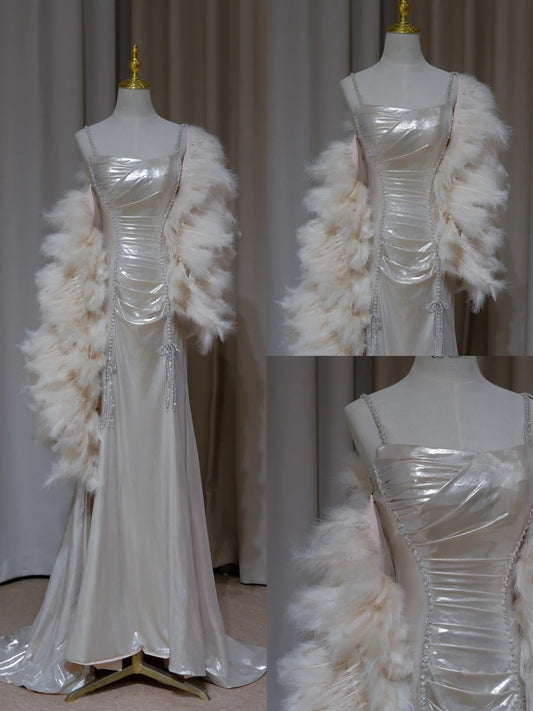 NiceVestidos-_(not included Feather shawl )Elegant and sparkling long ball gown, formal dress NV5991