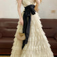 White lace classic elegant layered long tulle Prom Dress evening dress party dress nv5020