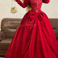 Red velvet beaded gorgeous retro elegant long princess ball gown nv5011